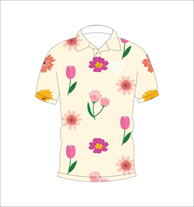 Polo pour homme à imprimé floral, décontracté, manches courtes, léger, respirant, tendance - Product Image 4
