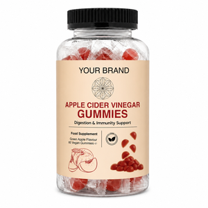 Gummies de vinaigre de cidre de pomme premium, saveur naturelle de fruits, texture moelleuse, contenant scellé, complément alimentaire - Product Image 1