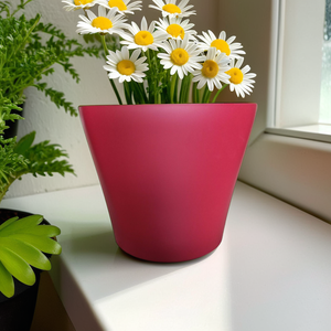Short Square Plant Pot 18 Modern Round <b>Plastic</b> Flower <b>Planter</b> for Home & Garden - Product Image 2