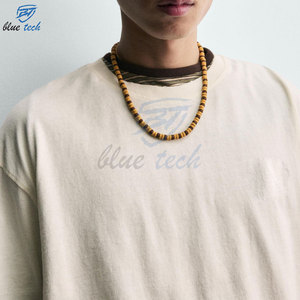 Camiseta de algodón de manga corta con cuello redondo para hombre, con estampado de letras en la parte delantera, estilo casual, tejido de punto tipo jersey. - Product Image 5