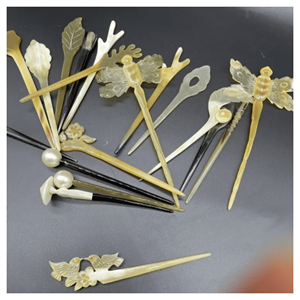 Épingles à cheveux élégantes en acétate de cellulose faites à la main, décoratives, pour usage quotidien, dans des vases blancs - Product Image 4