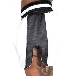 Professionally Manufactured Latest Collection Breathable Muay Thai Shorts Solid Color Fighting Training Wear <b>Polyester</b> Silk Men - Product Image 3