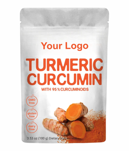Extrait de racine de curcuma 100 % pur certifié ISO et GMP, poudre de curcuma naturelle de qualité alimentaire à 95 % pour le soutien immunitaire et articulaire - Product Image 2