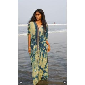 Boho Solid Floral Print V-neck Maxi <b>Dress</b> Sleeveless <b>Loose</b> Fit Hand Embroidery Knitted Autumn Casual <b>Dress</b> - Product Image 5