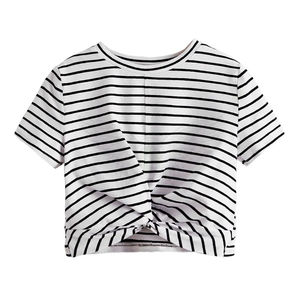 Women's Crop <b>Top</b> Hoodies Knitted Sportswear Custom Printing Short Sleeve Tank <b>Tops</b> Breathable Eco-Friendly Cotton Spandex - Product Image 1