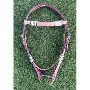 Bride occidentale usinée à la main collier de poitrine serre-tête ensemble cheval perlé conception Western muserolle - Product Image 3