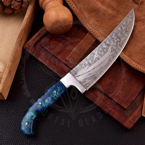 Cuchillo de Cocina Kiritsuke Japonés Premium de Acero Damasco de 67 Capas, Cuchillo para Cortar Alimentos con Mango Octogonal de Madera y Resina - Product Image 3