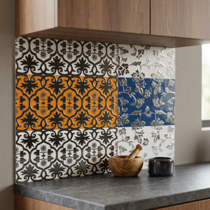 Living Room Decorative Third Fired Golden Silver Designer Digital Ceramic Glazed <b>Wall</b> Tiles for Luxury Interior Look - Product Image 3
