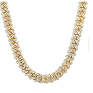 14 MM 22 inches Elegant <b>Iced</b> <b>Out</b> Cuban Link <b>Chain</b> 925 Sterling Silver Extended Clasp Hip Hop <b>Chain</b> Thick Miami Luxury Statement - Product Image 1