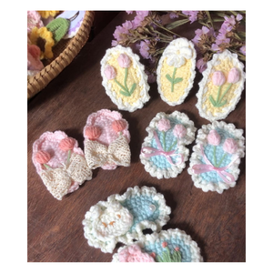 Beginner Crochet Hair Clip Kit Soft Acrylic Yarn Floral <b>Pattern</b> DIY <b>Knitting</b> Set Assorted Colors 3-14 Years 99 Gold Data - Product Image 4