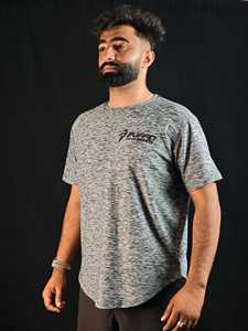 T-shirt de sport à manches courtes pour homme PUFFIN SPORTS, personnalisé OEM, séchage rapide, col rond, imprimé réfléchissant, style sportif, logo frontal imprimé. - Product Image 2