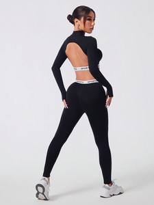 Nuevo Conjunto de Yoga Personalizado para Mujer, Ropa de Yoga para Pilates, Conjunto de Yoga Transpirable de Secado Rápido sin Costuras - Product Image 3