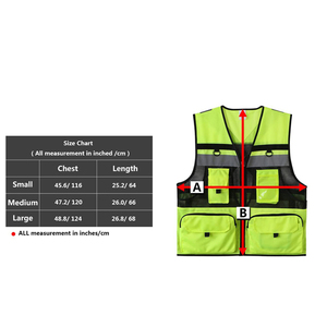 Gilet de sécurité haute visibilité multi-poches, vêtements de travail de construction, gilet utilitaire réfléchissant en maille pour la sécurité routière industrielle - Product Image 5