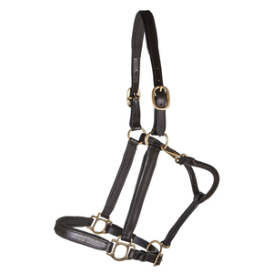 Cabestro de cuero marrón personalizado para caballo, estilo western, con herrajes de latón, conjunto de equipo ecuestre de primera calidad y duradero. - Product Image 3