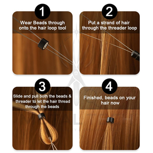 Professional Hair Extension Loop <b>Needle</b> Wire Threader Pulling Hook Tool For Micro Ring <b>Beads</b> Extensions Salon DIY Accessory - Product Image 6