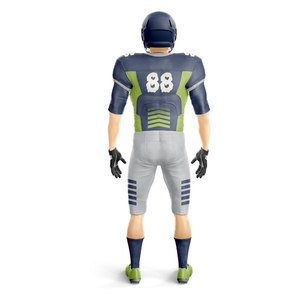 Nouveauté unisexe : Ensembles d'uniformes de football américain en gros, respirants, à manches courtes, rembourrés, 100 % polyester, imprimés pour équipes, grandes tailles - Product Image 5
