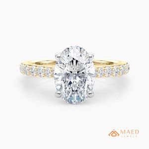 Anillo de Compromiso de Oro de 14K con Moissanita Ovalada, Anillo de Boda, Joyería de Promesa Nupcial, Regalo para Mujer, Lujoso, Estilo Gujarati, Oferta de Aniversario, Premium - Product Image 1