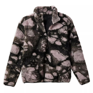 Veste polaire épaisse unisexe avec fermeture éclair, col montant, manteau d'hiver chaud en peluche, imprimé camouflage - Product Image 1