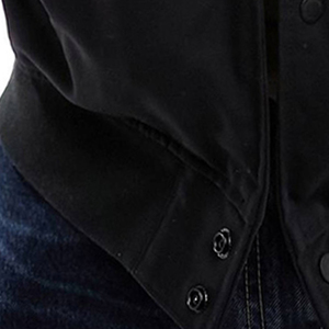 Chaqueta Universitaria de Béisbol Negra Clásica con Bordado de Logotipo Personalizado para Parejas, Chaqueta Varsity Letterman para Hombre - Product Image 6