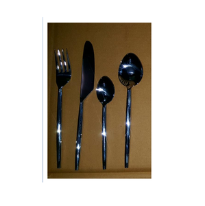 Juego de Cubiertos Desechables de Acero Inoxidable de Primera Calidad, 4 Piezas, Cuchillo, Tenedor y Cuchara, Acabado Pulido Reflectante, Apto para Lavavajillas, Sostenible - Product Image 1