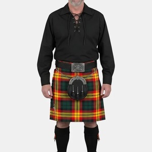 Mens Scottish Jacobite Ghillie Kilt <b>Shirts</b> Pirate <b>Shirt</b> Steampunk Renaissance Medieval <b>Gothic</b> Victorian Halloween Costume - Product Image 5