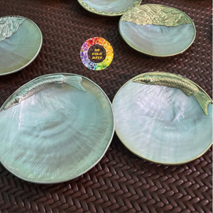 Luxury Handcrafted Mother of Pearl Caviar Plate 8cm to 10cm for Caviar Presentation and Table <b>Decoration</b> From Vietnam - CARYLN - Product Image 1