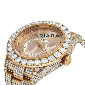 ผู้ส่งออกอินเดีย KRIARA นาฬิกาข้อมือผู้ชายสแตนเลสประดับเพชรโมอิสซาไนต์ นาฬิกาหรูหราพร้อมสแตนเลสคุณภาพพรีเมียม - Product Image 4