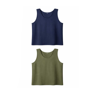 เสื้อกล้ามลำลองผู้ชาย ผ้าโพลีเอสเตอร์ 100% สีขาวคลาสสิก ดีไซน์เรียบง่าย เหมาะสำหรับใส่ซ้อนกัน เป็นมิตรกับสิ่งแวดล้อม พิมพ์ลาย DTF สำหรับกีฬาและการฝึกซ้อม - Product Image 5