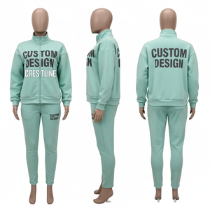 Conjunto Deportivo Personalizado con Cremallera Frontal, Estampado por Transferencia Térmica, Bolsillos Laterales, Ropa Casual de Otoño para Hombre - Product Image 6