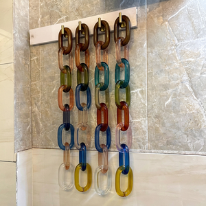Escultura de Cadena de Eslabones de Resina Hecha a Mano, Pieza de Arte de Forma Irregular, Decoración de Moda para el Hogar - Product Image 6
