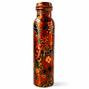 Pure Copper Drinking <b>Water</b> <b>Bottle</b> | Ayurvedic Health Benefits Leakproof Designer Printed Copper Storage <b>Bottle</b> for Daily Use - Product Image 4
