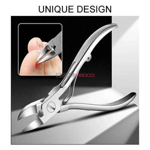 Coupe-ongles de podiatre pour ongles incarnés épais, robuste, en acier inoxydable, à mâchoires larges, pour hommes, seniors, pédicure, doigts et bébés - Product Image 4