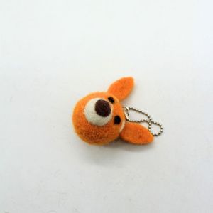 Handmade <b>Wool</b> Felt Deer Face Keychain Cute Animal Bag Charm - Product Image 4