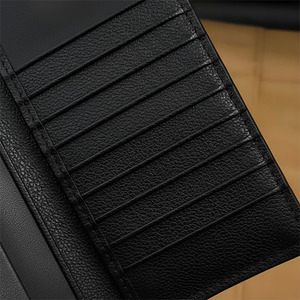 Bifold Glossy Premium <b>Black</b> Animal Pattern Leather Long Wallets For Men Luxury Slim Multi Slot Card Holder Cash <b>Clutch</b> <b>Purses</b> - Product Image 4