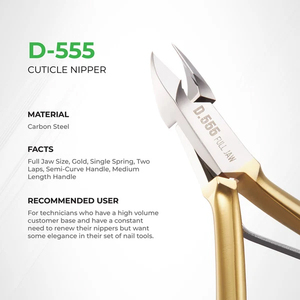 D-555 Pince à cuticules en acier inoxydable allemand, couleur or titane, pour manucure, lames aiguisées et durables, coupe-cuticules - Product Image 3