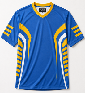 Camisetas Deportivas Lisas de Secado Rápido con Estampado por Sublimación, 100% Poliéster, Cuello en V, Manga Corta, Unisex, Nombre del Equipo Personalizado, Venta al por Mayor, para Correr - Product Image 1