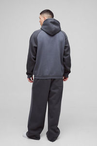 Mens Dusty <b>Pink</b> Full-Zip Custom Logo Hooded Sweatshirt and Jogger Pants <b>Tracksuit</b> OEM ODM Wholesale Apparel - Product Image 4