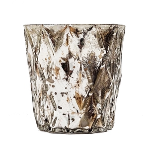 Nouvel Arrivage I K Handicraft Pot de bougie en verre soufflé à la bouche argenté antique, à la cire de soja non parfumée, pour décoration intérieure et cadeau, durée de combustion en intérieur - Product Image 3