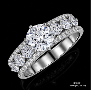Anillo de Diamante Cultivado en Laboratorio, Corte Brillante, Certificado IGI, Acabado en Oro Blanco de 14K, Anillo de Compromiso/Boda - Product Image 1