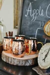 Ensemble de tasses à Moscow Mule en cuivre, couleur émeraude, réutilisables, faites à la main, finition premium - Product Image 6