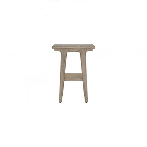 <b>Mid</b>-<b>Century</b> Modern Navara Ash Side <b>Table</b> with Woven Rattan Shelf and Solid Wood Legs for Contemporary Organic Bedrooms and Livin - Product Image 2