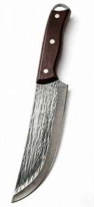 Couteau de chef en acier forgé fait main sur mesure avec manche en bois de rose - Product Image 4