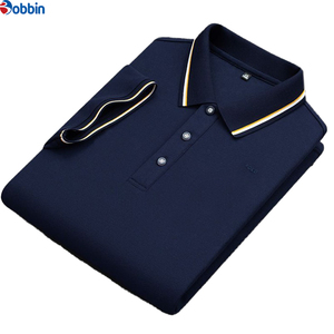 Nouvelle Collection Chemises d'été décontractées pour hommes, respirantes, tricotées, brodées, à manches courtes, motif uni, prix raisonnable - Product Image 2