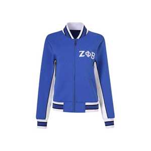เสื้อแจ็คเก็ตวอร์มอัพ Zeta Phi Beta Blue Air Tech Fleece สำหรับผู้หญิง เสื้อแจ็คเก็ตซิปแบบสปอร์ต สไตล์กรีก สำหรับชมรมนักศึกษา เสื้อคลุมกีฬาแบบเบาสบาย สตรีทแวร์ - Product Image 1