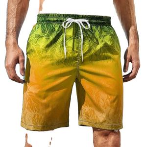 2025 pantalones cortos de verano de secado rápido para hombre, bañadores de patrón sólido con bolsillos laterales y forro de malla, traje de baño - Product Image 2