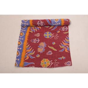 Boho Vintage Cotton Kantha <b>Quilt</b> Reversible <b>Handmade</b> Gudri Bedcover Throw for Bed and Sofa Decor - Product Image 3