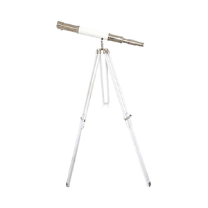Télescope réglable en laiton antique avec trépied en bois blanc fait à la main bateau maritime nautique décor métal artisanat à collectionner - Product Image 2
