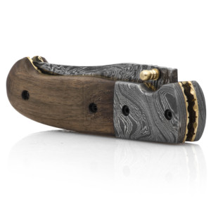 Couteau de poche pliant en acier damas DD-FK-774 à la main manche en bois de noyer extérieur Edc Camping survie - Product Image 4