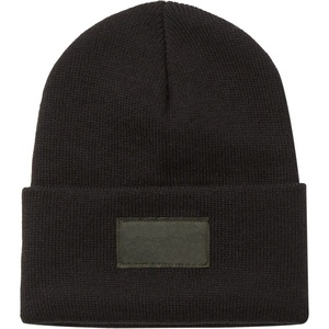 Bonnet tricoté unisexe pour adulte, style décontracté, couleur unie, avec revers et étiquette brodée – Nouveauté très demandée - Product Image 6