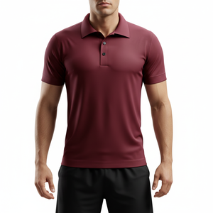 Camisa de Hombre, Corte Slim Fit Personalizado, Tela de Poliéster y Algodón, Logotipo Frontal, Cuello con Botones, Manga Corta, Servicio OEM - Product Image 1
